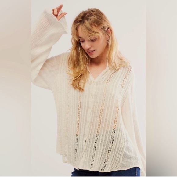 Free People Mila Buttondown Shirt - Picture 3 of 12